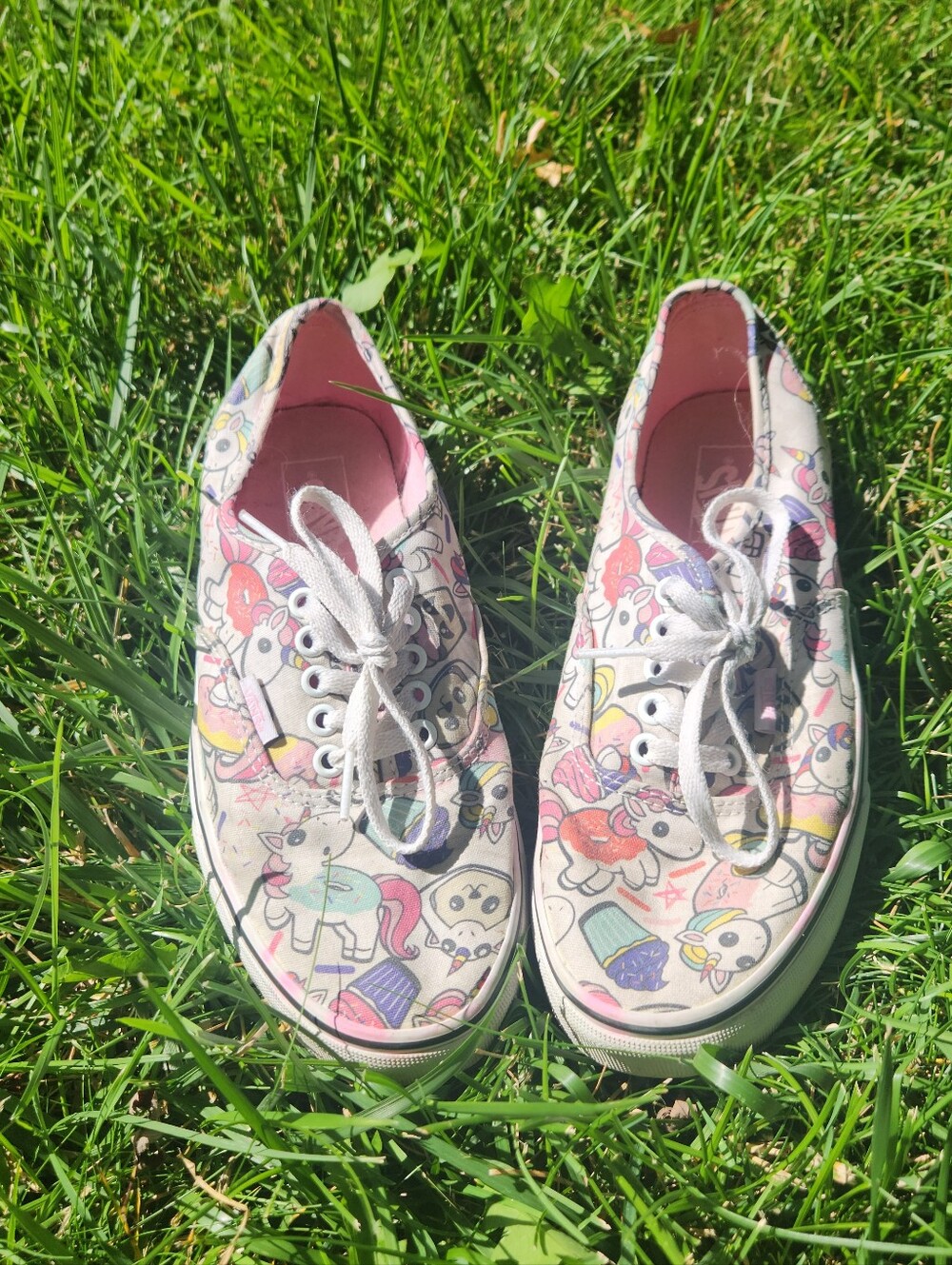 Vans Canvas Sneakers in Pink Multi Unicorn Print